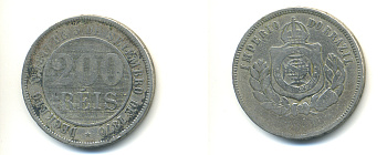 БРАЗИЛИЯ 200 РЕЙС 1871 KM 478 медно-никель 89-816
