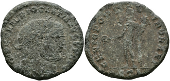 Римская Империя нуммий 297 - 298 Диоклетиан GENIO POPVLI ROMANI Гераклея fine RIC 19а бронза 1073-7-52