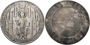 Италия медаль ND Римские колонии, диаметр 91,5 мм. вес 130,4 гр. белый металл 8-1-04-30