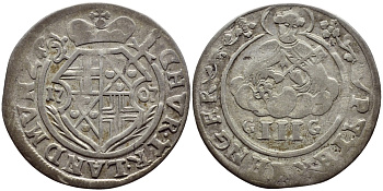 ТРИР, ГЕРМАНИЯ 3 ПЕТЕРМЕНГЕРА 1707 GG KM 191 серебро 560-1654