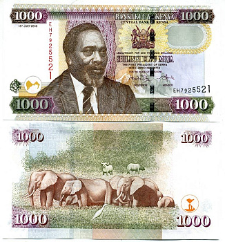 Кения 1000 шиллингов 2010 Pick 51 e бумага UNC (пресс) 448-137-2