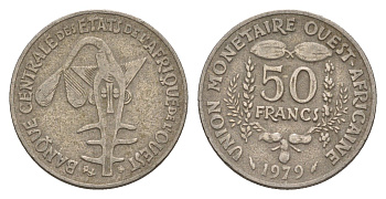 Западная Африка (BCEAO) 50 франков 1979 KM 6 медно-никель 4655-824