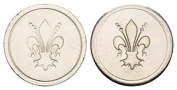 Италия покерный жетон диаметр 25,5 мм, вес 6,7 гр нержавеющая сталь 4670-934