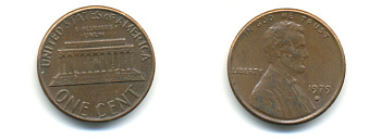 США 1 ЦЕНТ 1979 D ЛИНКОЛЬН KM 201 медь цинк 179-342