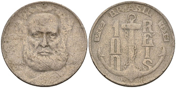 Бразилия 100 рейс 1936 Маркиз Тамандаре KM 536 медно-никель 4115-529
