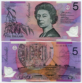 Австралия 5 долларов 2003 signatures: Macfarlane & Henry Pick 57b пластик UNC (пресс) 449-1-2