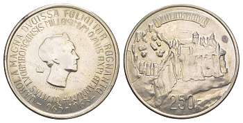 Люксембург 250 франков 1963 1000 лет Люксембургу KM 53 серебро 413-4634