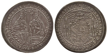 Австрия, Зальцбург 1/2 талера 1694 святой Руперт и святой Виргилий KM 253, Zttl 2183 серебро 00-815-75