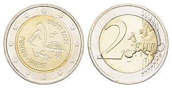 Эстония 2 евро 2021 Финно-угорские народы KM 97 биметалл UNC 4707-553