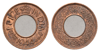 Британская Индия 1 пайс 1944 Георг VI (1936-1952) KM 533 бронза aUNC 4687-1212