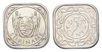Суринам 5 центов 1978  KM 12.1a алюминий  UNC  3459-613