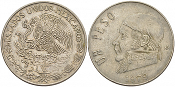 Мексика 1 песо 1979 Хосе Мария Морелос KM 460 медно-никель 3851-545