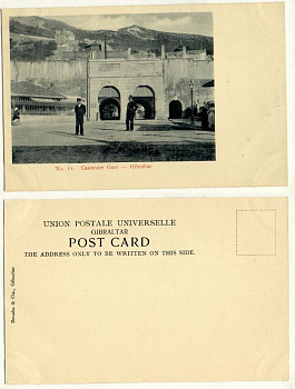 ГИБРАЛТАР ОТКРЫТКА, ПОЧТОВАЯ КАРТОЧКА, ВОРОТА КАЗЕМАТА - до 1917 153-1-21