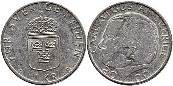 Швеция 1 крона 2000 Карл XVI Густав (1973- ) KM 852а медно-никель 4379-445