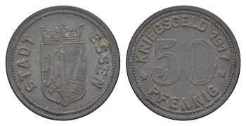 Эссен 50 пфеннигов 1917 Funck 123.1 цинк 4637-1211