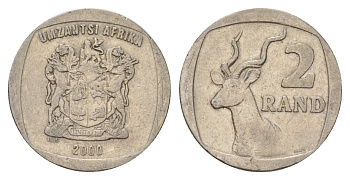 ЮАР 2 ранда 2000 KM 165 медь плакированная никелем 4626-1216