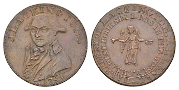 Великобритания, Мидлсекс 1/2 пенни 1794 Лексингтон, токен, гурт - оплачивается в храме муз Dalton & Hamer 353, Atkins 742 медь 3711-213