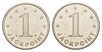 Бельгия 1 JACKPOINT ND диаметр 24 мм, вес 5,7 гр белый металл 4171-246