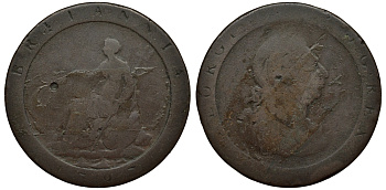 Великобритания 1 пенни 1797 Георг III (1760-1820) KM 618, Spink 3777 медь 1066-7-44