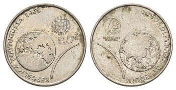 Португалия 2,5 евро 2008 XXIX летние Олимпийские игры, Пекин 2008 KM 790 медно-никель 4631-1225