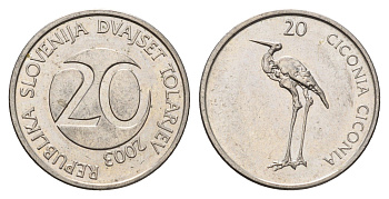 Словения 20 толаров 2003 KM 51 медно-никель 4703-134