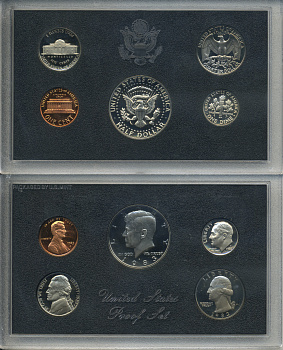 США официальный набор из 5 монет 1983 S, набор президентов, в пластике, оригинальная коробка, Кеннеди PROOF 00-00