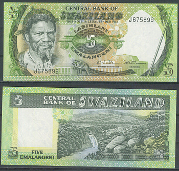 Свазиленд 5 эмалангени ND (1984) Pick 9 b бумага UNC (пресс) 7553-8-3-2