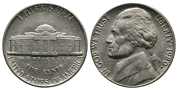 США 5 ЦЕНТОВ 1980 P, ДЖЕФЕРСОН KM A192 медно-никель 89-626