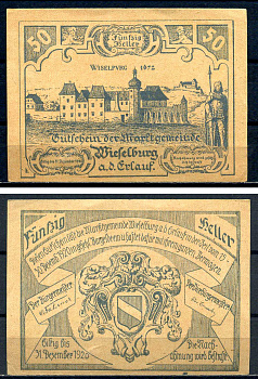Визельбург (Австрия) 50 геллеров 1920 Jaksc/Pick?JPR1231b-50 бумага aUNC 7556-24-2-2