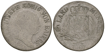 Бавария 6 крейцеров 1807 Максимилиан I Иосиф (1806-1825) KM 346 серебро 4679-957