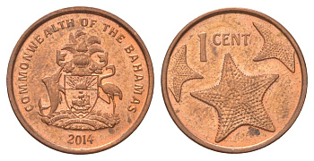 Багамские Острова (Багамы) 1 цент 2014 KM 218.3 сталь плакированная медью UNC 4627-1028