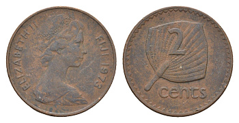 Фиджи 2 цента 1973 KM 28 бронза 4697-664