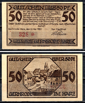 Гернроде-им-Гарц (Анхальт) 50 пфеннигов 1921 7556-8-3-2