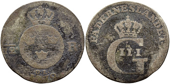 Швеция 1/12 риксдалера 1779 OL, Густав III (1771-1792) KM 523 серебро 93-633