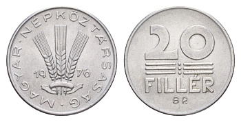 Венгрия 20 филлеров 1976 KM 573 алюминий UNC 4632-713