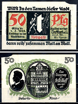 Треффурт (Пруссия, Саксония) 50 пфеннигов 1921 7554-12-1-1
