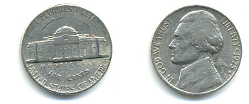 США 5 ЦЕНТОВ 1975 D ДЖЕФФЕРСОН KM А192 медно-никель 179-715