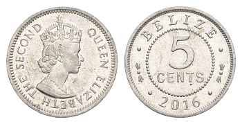 Белиз 5 центов 2016 KM 34a алюминий 4644-551