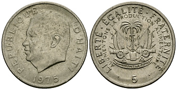 Гаити 5 сантимов 1975 FAO KM 119 медь цинк никель 4173-1123