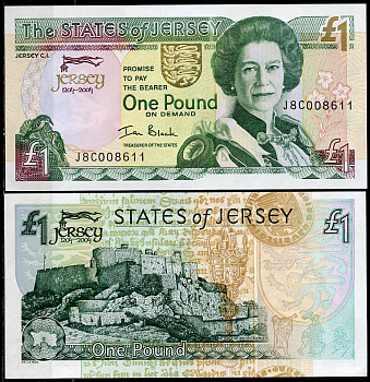 Джерси 1 фунт 2004 Елизавета II (1952-2022), 800 лет Джерси (1204-2004) Pick 31 a  бумага  UNC (пресс) 450-65-3