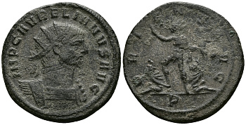 Римская Империя антониниан 274 Аврелиан ORIENS AVG Сердика Very fine RIC 278 бронза 1073-6-85