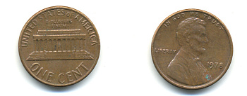 США 1 ЦЕНТ 1978 ЛИНКОЛЬН KM 201 медь цинк 179-338