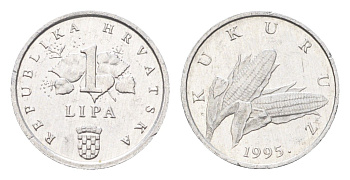 Хорватия 1 липа 1995 нечетный год KM 3 алюминий aUNC 4659-656