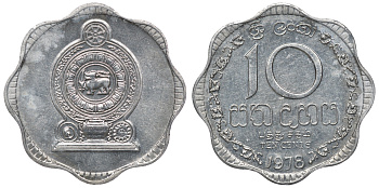 Шри-Ланка 10 центов 1978 KM 140 a алюминий 4118-357
