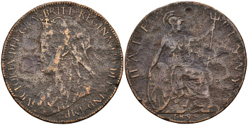 Великобритания 1/2 пенни 1898 Виктория (1837-1901) KM 789, Spink 3962 бронза 4126-732