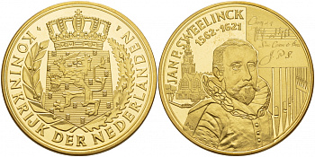 НИДЕРЛАНДЫ МЕДАЛЬ ЯН СВИЛИНК (1562-1621) UNC 06-131-12