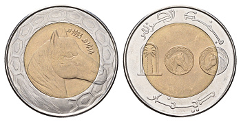 Алжир 100 динаров 1993 KM 132 биметалл UNC 4672-216