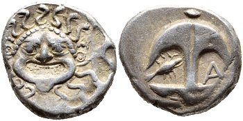Древняя Греция, Фракия, Аполлония Понтика драхма V-IV вв. до н.э. серебро 00-000-00