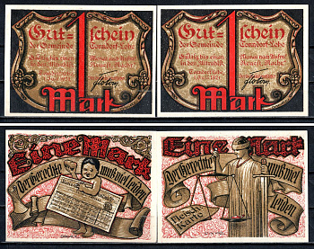 Тондорф-Лое (Пруссия, Шлезвиг-Гольштейн) набор из 2 нотгельдов 7555-48-4-2