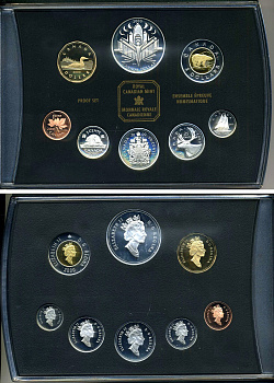 Канада набор из 8 монет 2000 официальный годовой набор, оригинальная пластиковая упаковка PROOF 00-00